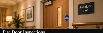 Illustrative AI image of care home fire doors